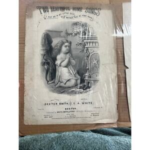 2 Beautiful Home Songs D Smith C. A. White 1869 Sheet Music Ephemera